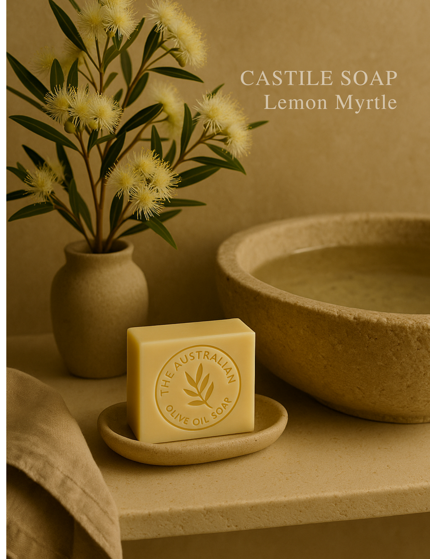 LEMON MYRTLE Castile Olive Soap