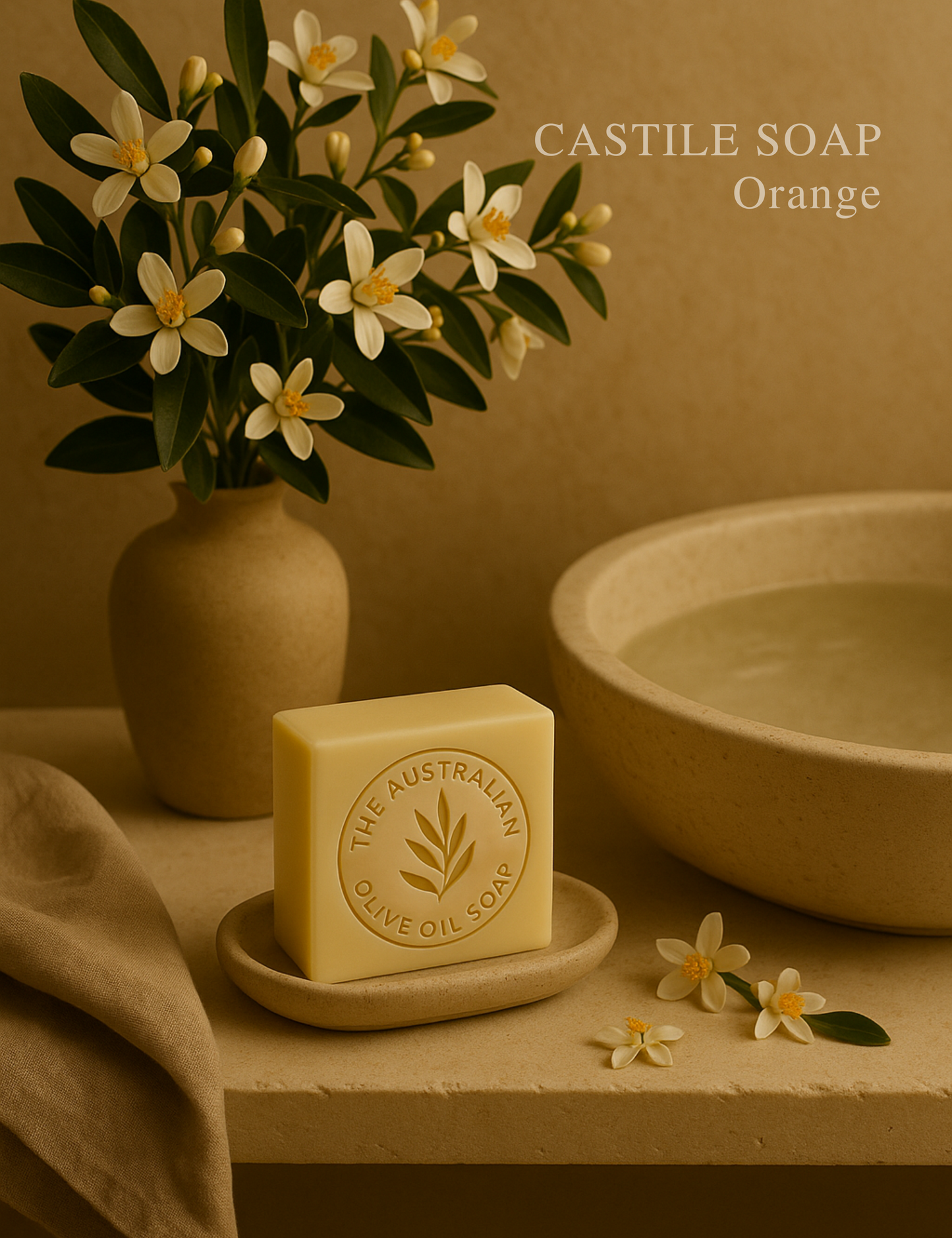ORANGE CINNAMON Castile Olive Soap