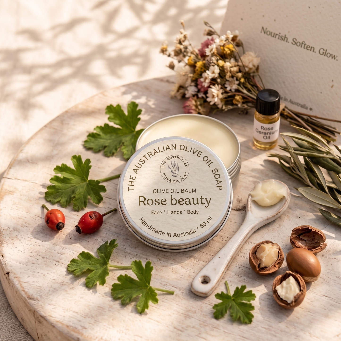 OLIVE OIL BALM Rose Beauty