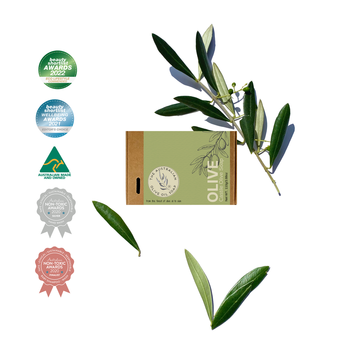 OLIVE Castile Olive Oil Scent Free Soap