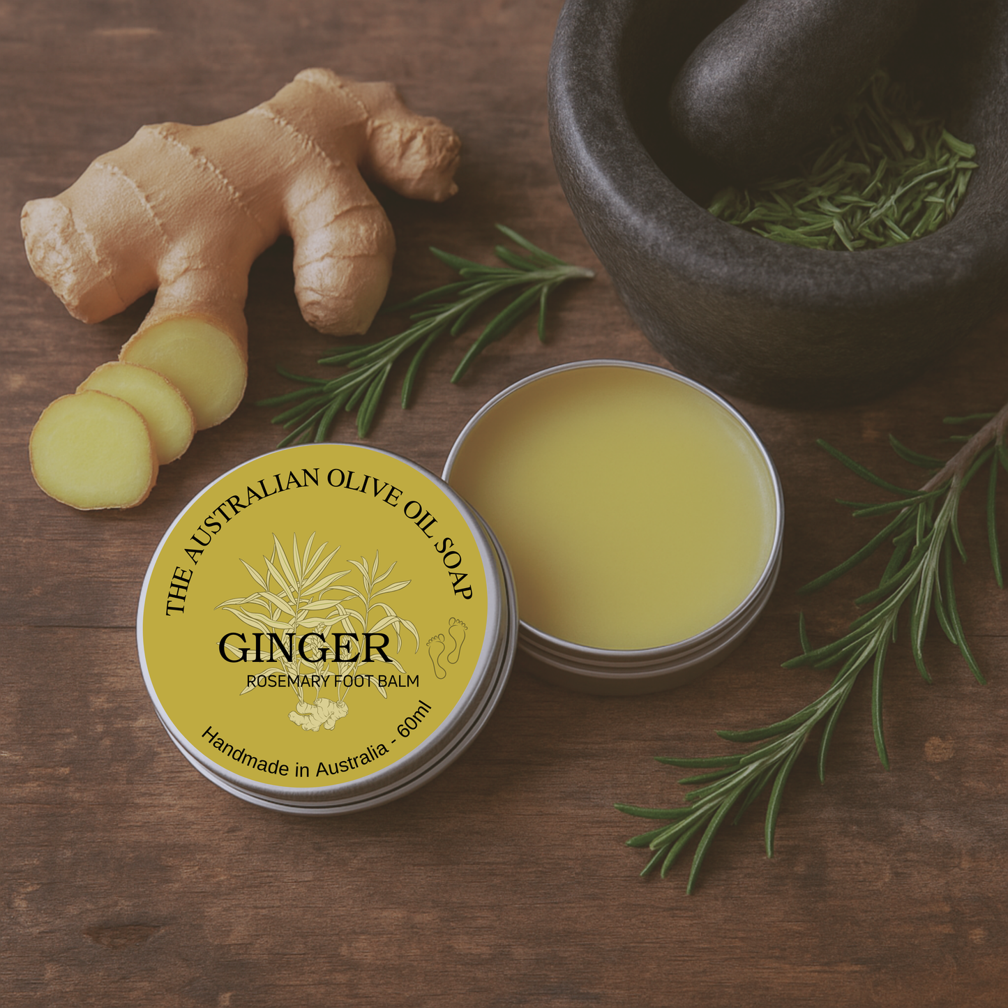 GINGER Rosemary Foot Balm