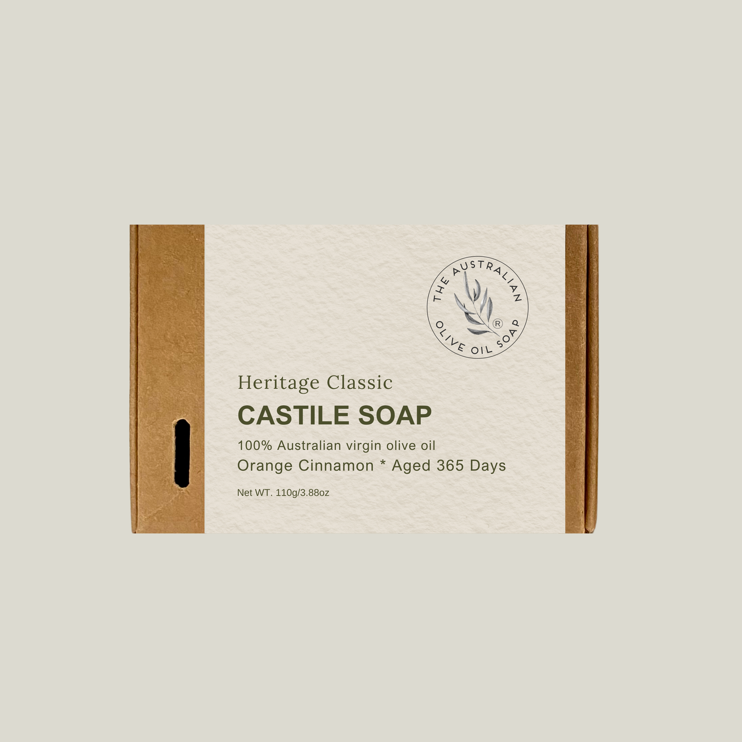 Heritage Classic Olive Castile Soap | Orange + Cinnamon