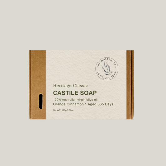 Heritage Classic Olive Castile Soap | Orange + Cinnamon
