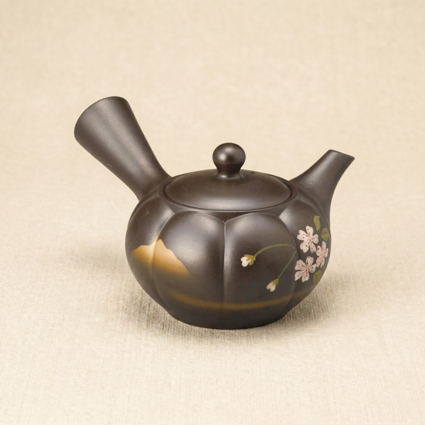 Handpainted Tokoname Teapot | Sakura Black