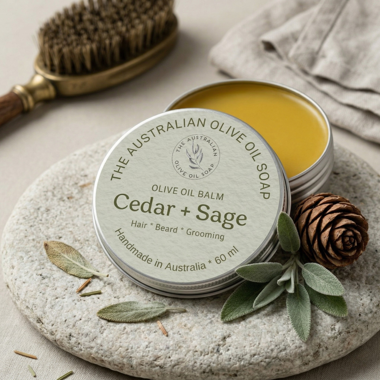 OLIVE OIL BALM Cedar + Sage