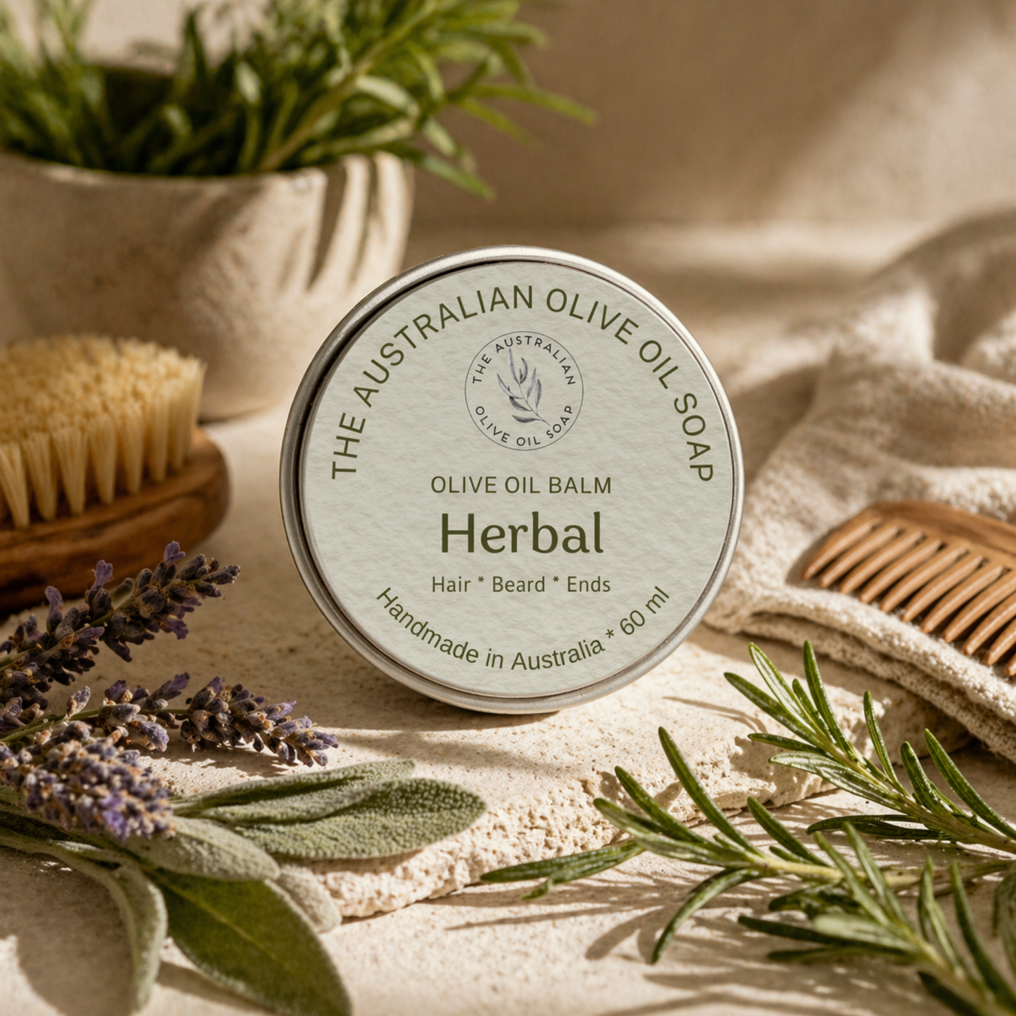 OLIVE OIL BALM Herbal Hair