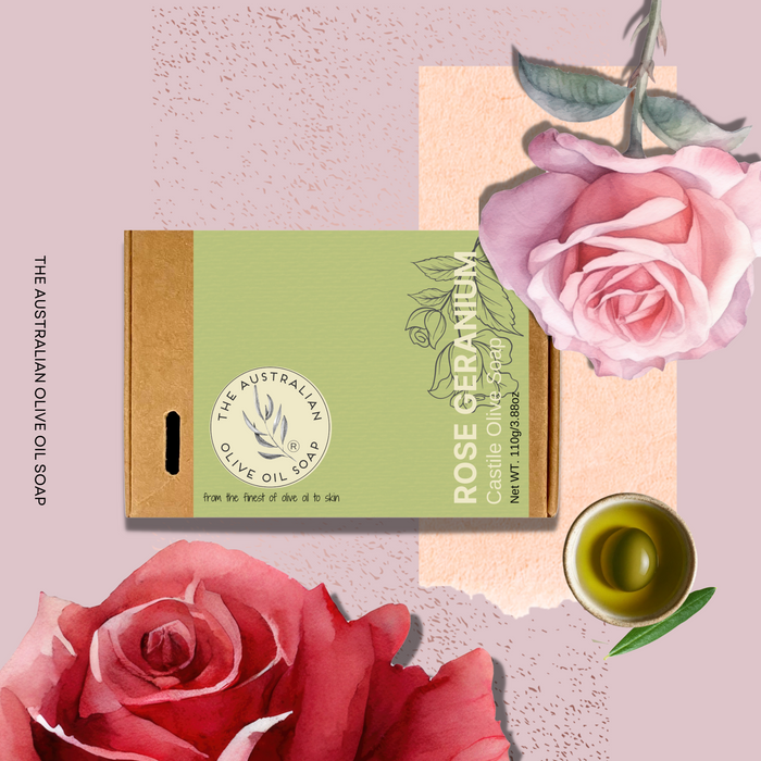 Rose Castile Olive Oil Soap - The Australian Olive Oil Soap
