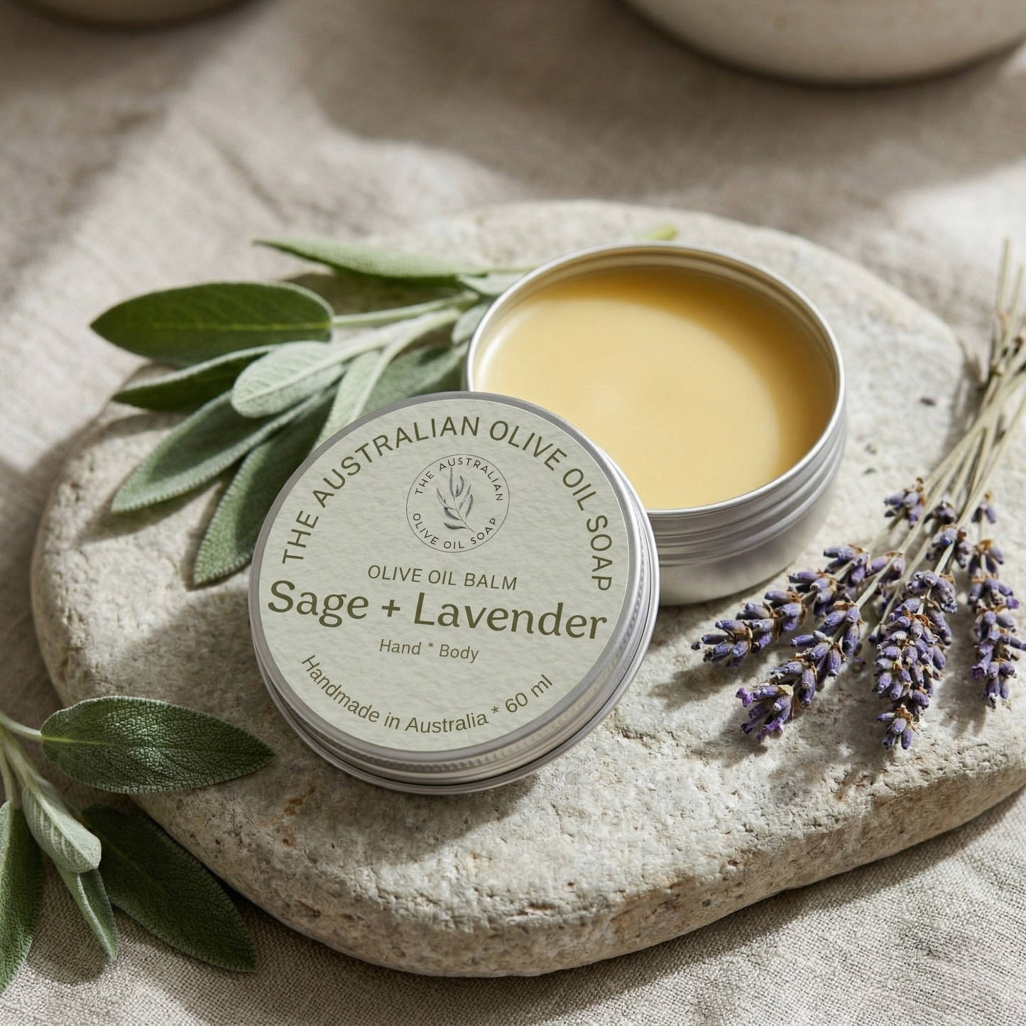 OLIVE OIL BALM Sage + Lavender