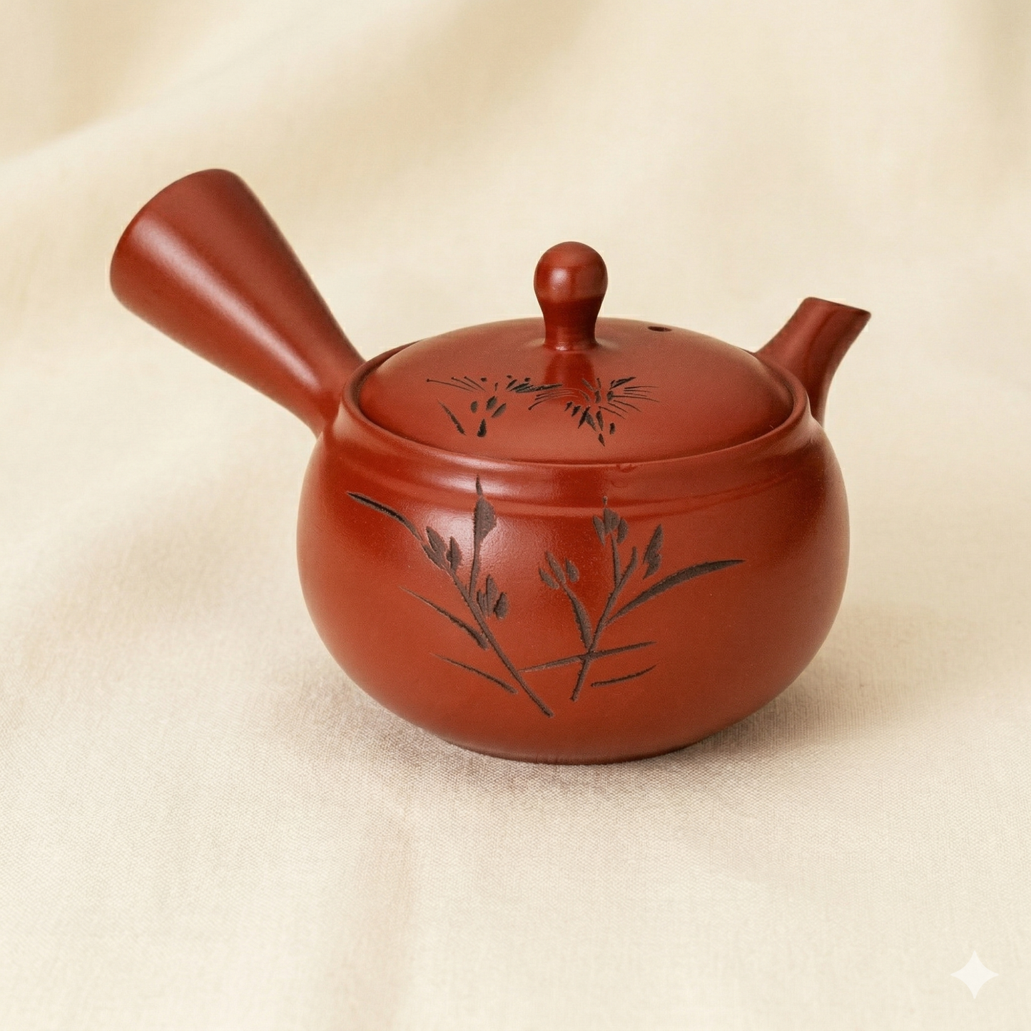 Kyusu Teapot 400ml terracotta | Orchid