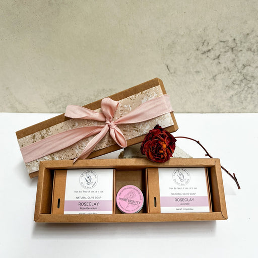 Rose clay gift set for her - natural self care product - The Australian Olive Oil Soap