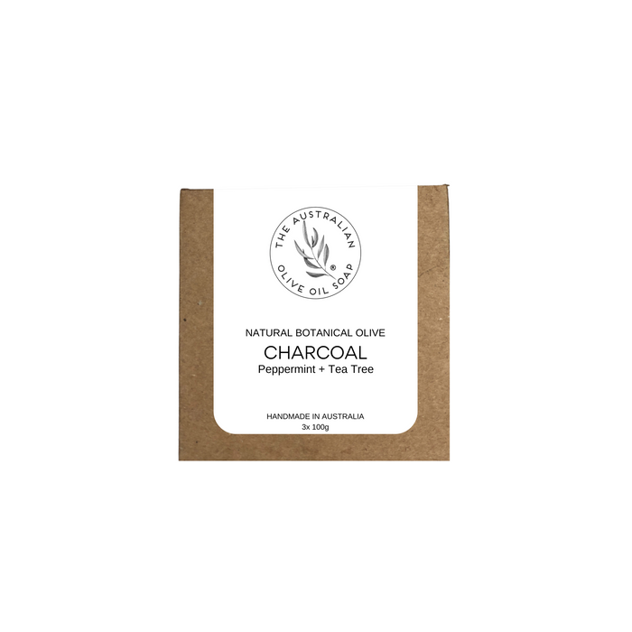 Charcoal Peppermint natural olive soap bundles the Australian olive oil soap