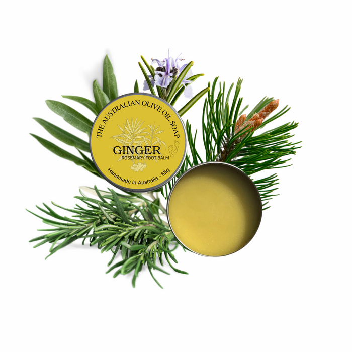 The Australian Olive Oil Soap Ginger Rosemary Foot Balm 65g