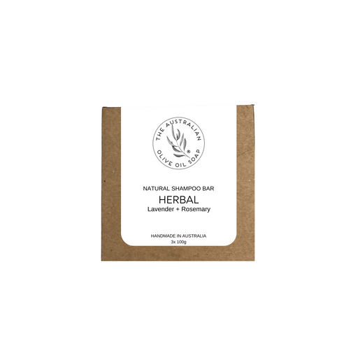 The Australian Olive Oil Soap Herbal Shampoo Lavender Rosemary bar bundle pack