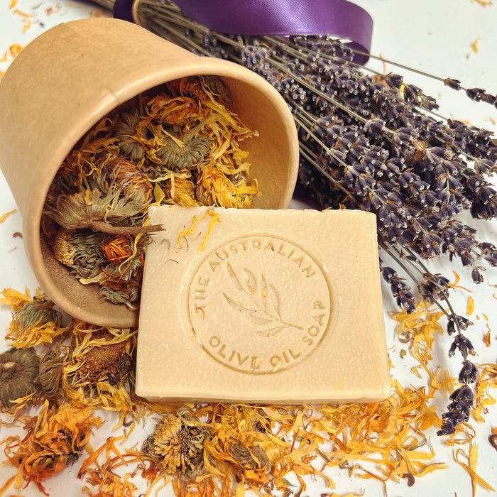 lavender calendula soap gentle for skin The Australian Olive Oil Soap