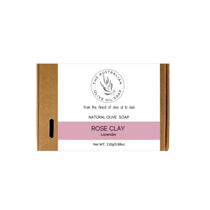 The Australian Olive Oil Soap Rose clay Geranium olive  soap