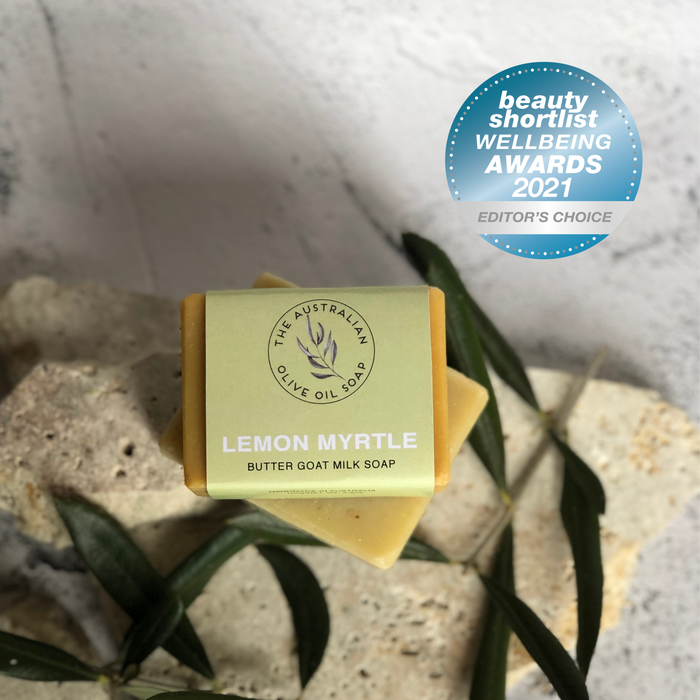 Award winning lemon myrtle butter soap THE AUSTRALIAN OLIVE OIL SOAP